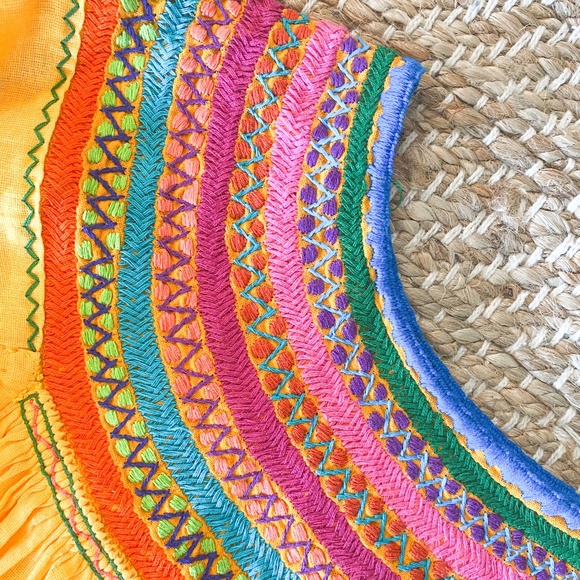 Mexican Embroidered Jalisco Blouse - Picture 2 of 4